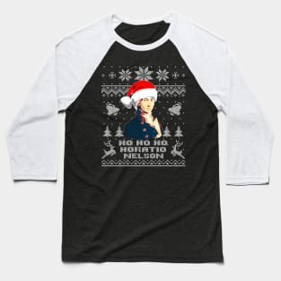 Horatio Nelson Ho Ho Ho Funny Christmas Baseball T-Shirt